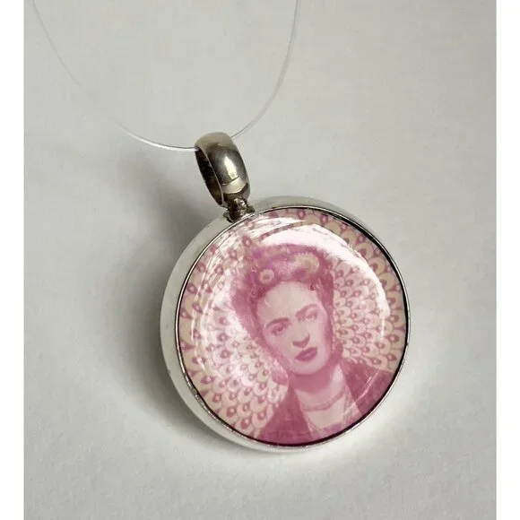 Sterling Silver Frida Kahlo Artisan Pendant - Picture 7 of 16